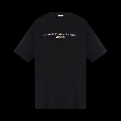 Vetements Nice Person T-Shirt 'Black'