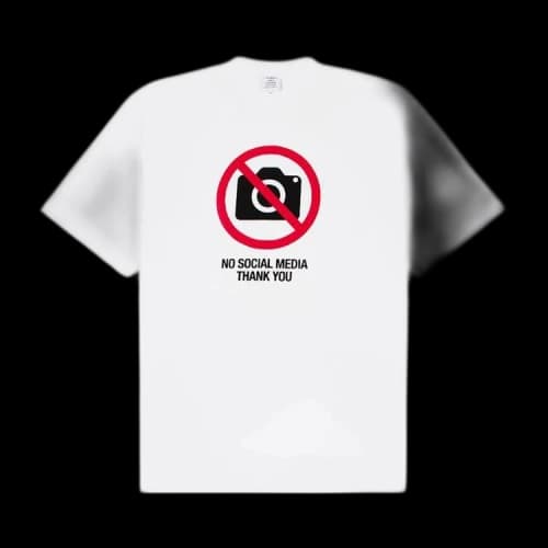 Vetements No Social Media T-Shirt 'White'