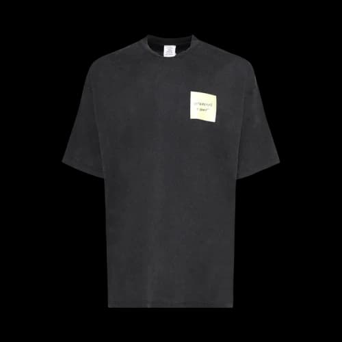 Vetements Sticker T-Shirt 'Black'