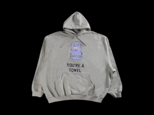 Vetements You're A Towel Oversized Hoodie Grey Melange