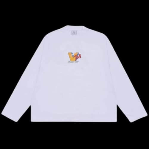 Vetements Logo Print Long-Sleeve T-Shirt 'White'
