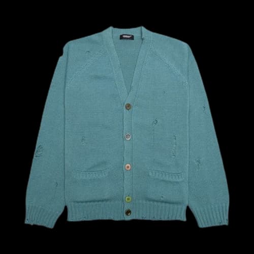 Undercover Grunge Knit Cardigan 'Grey Green'