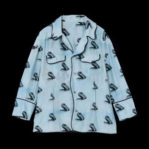 Undercover Double Edge Razor Printed Shirt 'Light Blue'