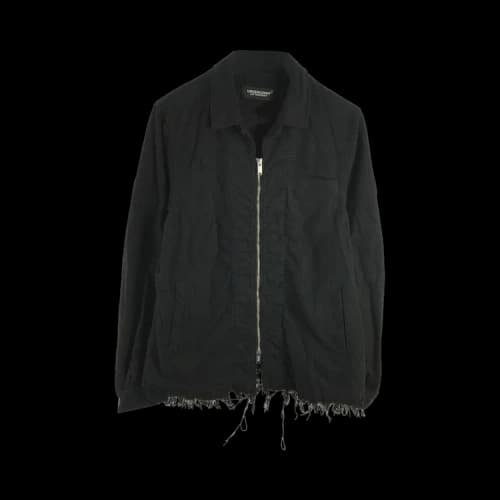 Undercover Distressed Hem Zip Jacket 'Black'