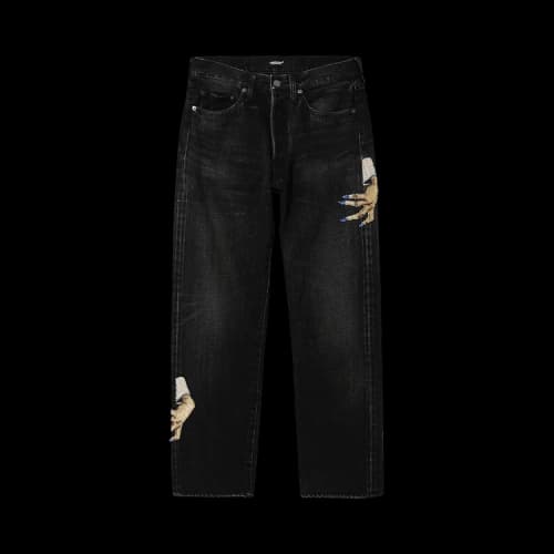 Undercover Color Beads Denim Pants 'Black'