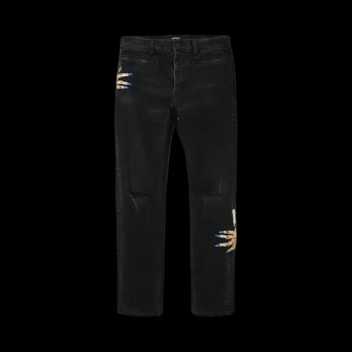 Undercover Bead Embroidered Denim Jeans 'Black'