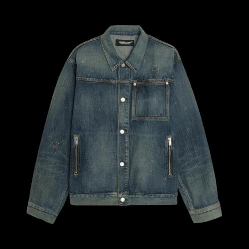 Undercover Zip Pockets Denim Jacket 'Light Blue Indigo'