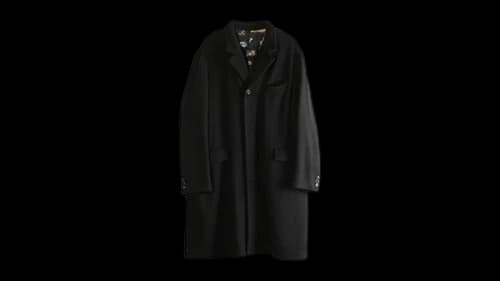 Undercover Lapel Large Pockets Long Coat Black