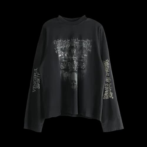 Vetements Spirit Cut-Up Long-Sleeve T-Shirt 'Magnet'