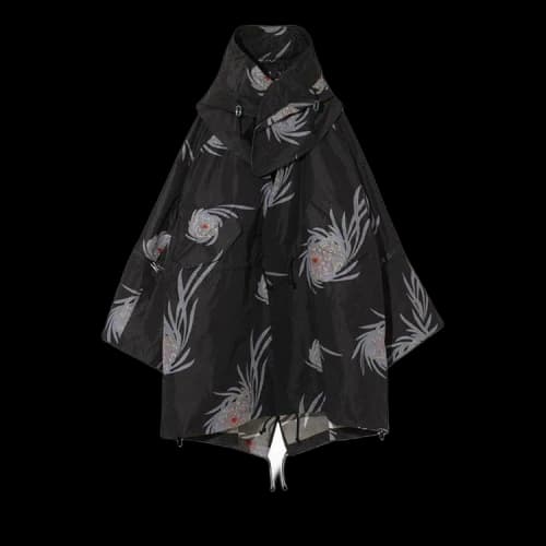 Undercover Throne of Blood Patterned Long Jacket 'Black'