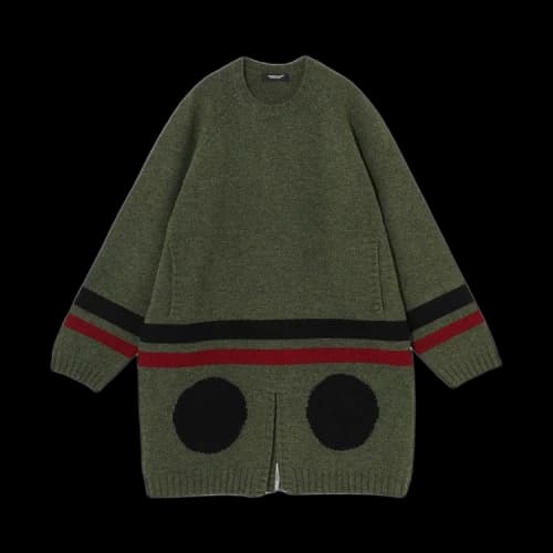 Undercover Throne of Blood Oversize Cardigan Circle Pattern 'Green'