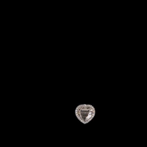 Vetements Crystal Heart Necklace 'Grey'