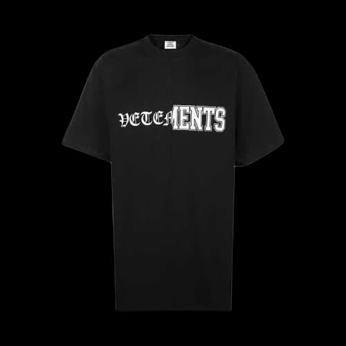 Vetements Vertical Cut-Up Logo T-Shirt 'Black'