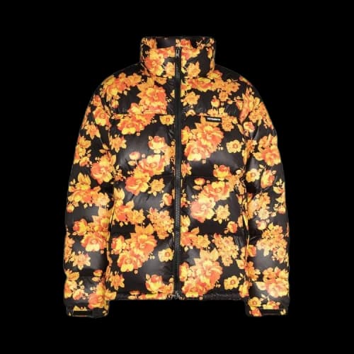 Vetements Acid Flower Puffer Jacket 'Black Flower Print'