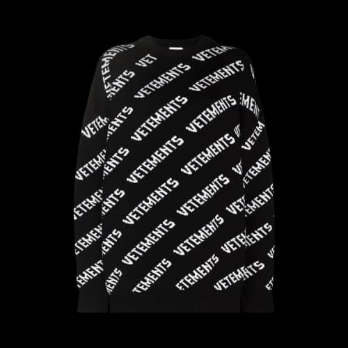 Vetements Monogram Knitted Jumper 'Black'