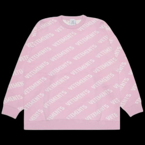 Vetements Monogram Knitted Jumper 'Baby Pink'