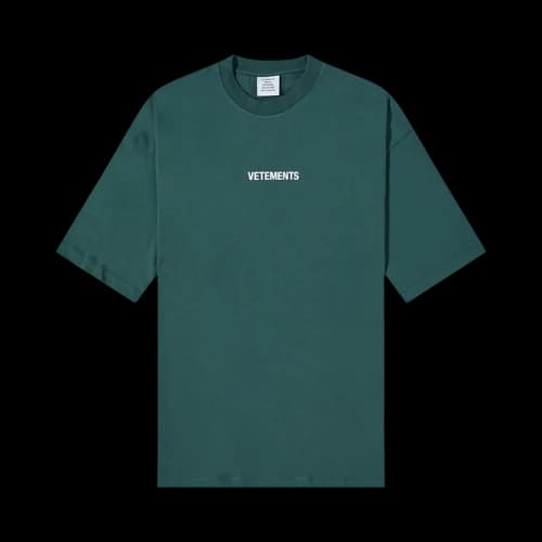 Vetements Logo Label T-Shirt 'Police Green/White'