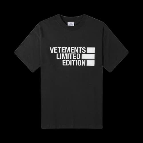 Vetements Big Logo Limited Edition T-Shirt 'Black/White'