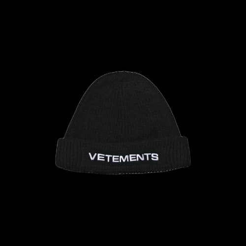 Vetements Logo Beanie 'Black'