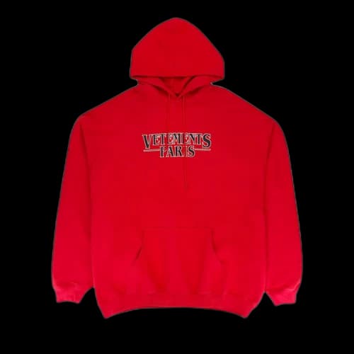 Vetements Paris Logo Hoodie 'Red'