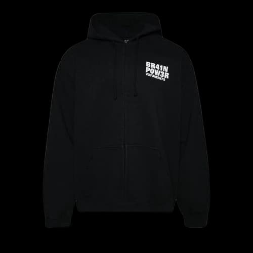 Vetements Brain Power Zip-Up Hoodie 'Black'