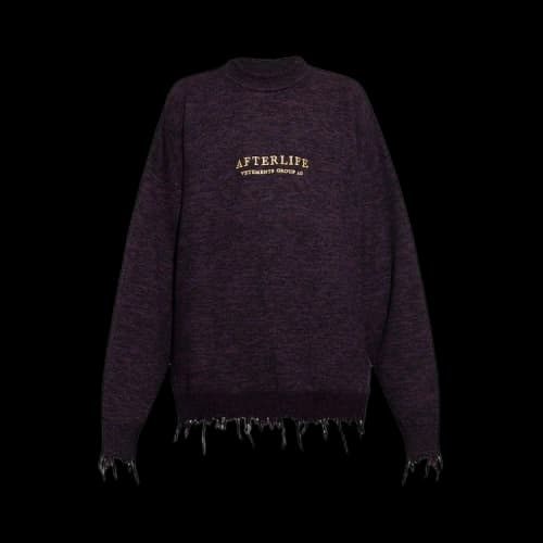 Vetements Afterlife Destroyed Knitted Sweater 'Purple'
