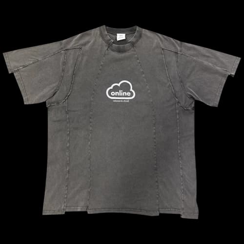 Vetements Online Cut-Up T-Shirt 'Washed Black'