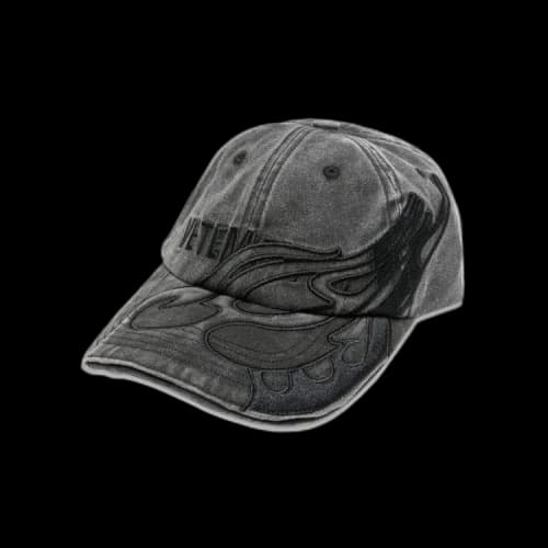 Vetements Flame Logo Cap 'Washed Black'