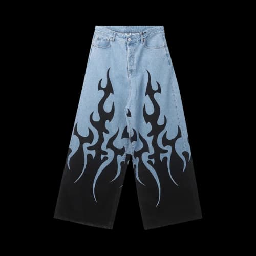 Vetements Fire Big Shape Jeans 'Blue'