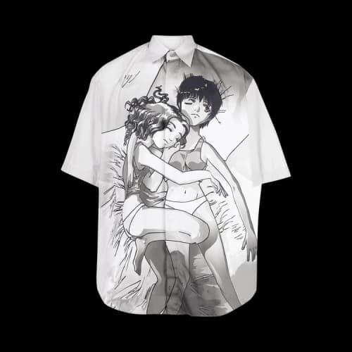 Vetements Anime Short-Sleeve Shirt 'Black/White'