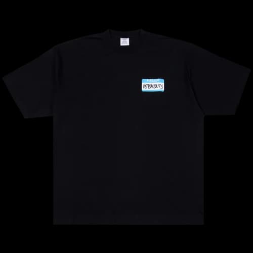 Vetements My Name Is T-Shirt 'Black'