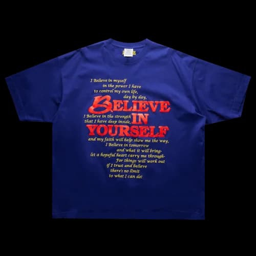 Vetements Believe In Yourself T-Shirt 'Royal Blue'