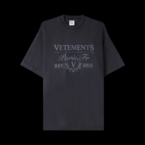 Vetements Paris Logo T-Shirt 'Black'