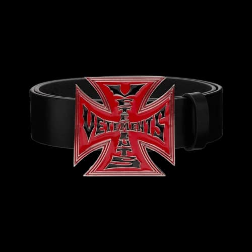 Vetements Biker Cross Logo Jumbo Belt 'Black/Red'