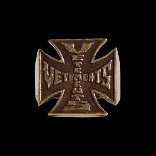 Vetements Biker Cross Logo Ring 'Gold'