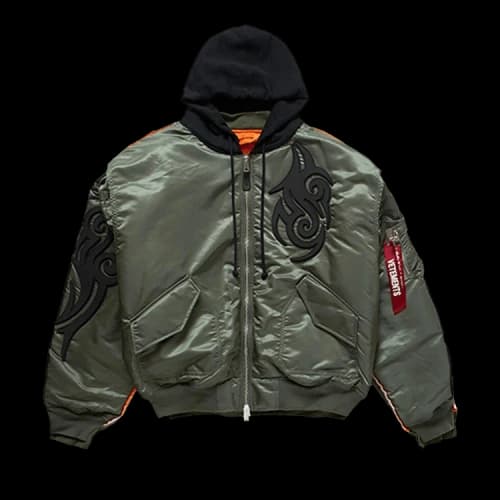 Vetements Tribal Reworked Bomber Jacket 'Green/Black'