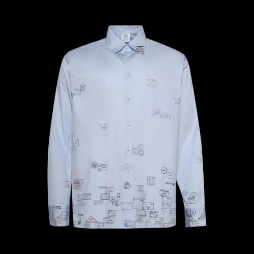 Vetements Passport Stamps Shirt 'Baby Blue'