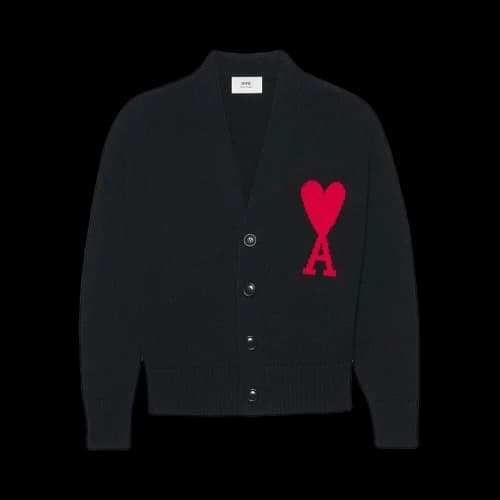 Ami Cardigan 'Black/Red'
