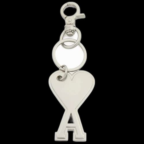 Ami Paris Ami de Coeur Keyring Silver