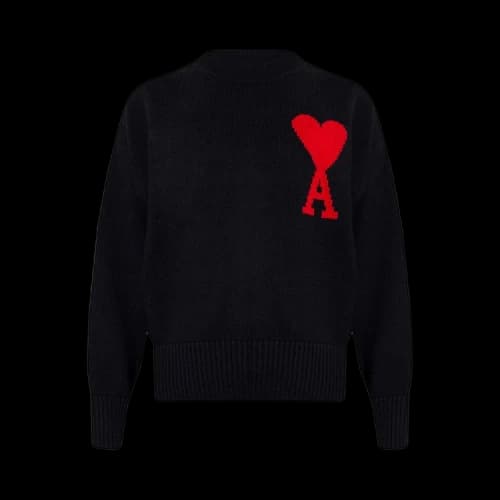 Ami Crewneck Sweater 'Black/Red'