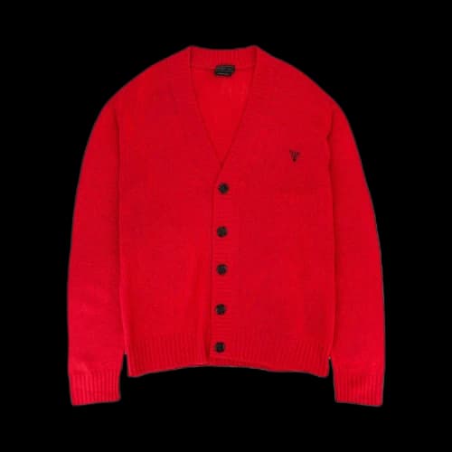 Prada Logo Cardigan 'Red'