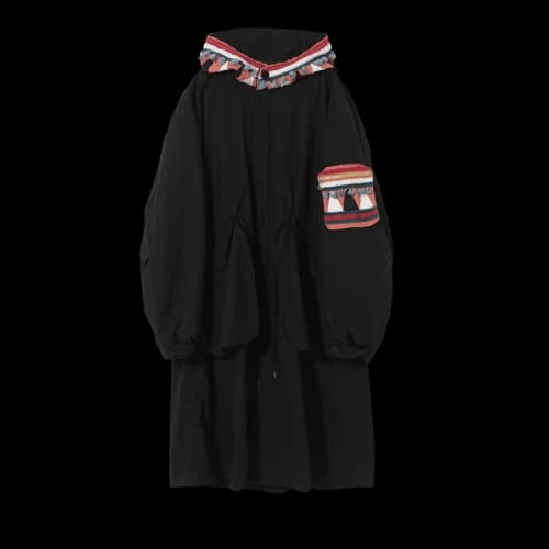 Undercover Woven Detail Coat 'Black'