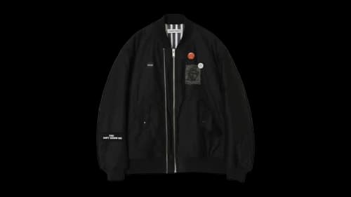 Undercover Blouson Zippered Pockets Coat Black