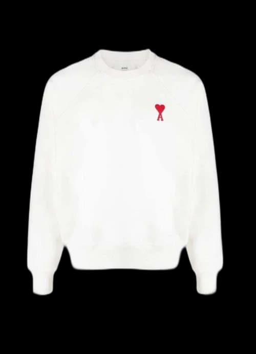 Ami Paris Logo Sweatshirt White/Red
