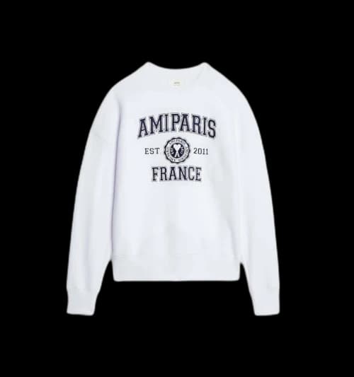 Ami Paris Logo Sweatshirt White
