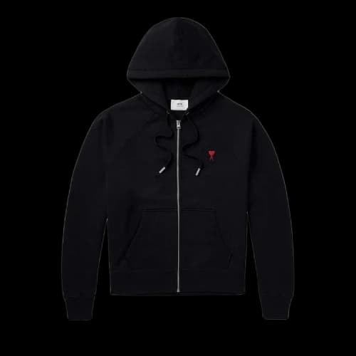 Ami Zipped Hoodie 'Black'