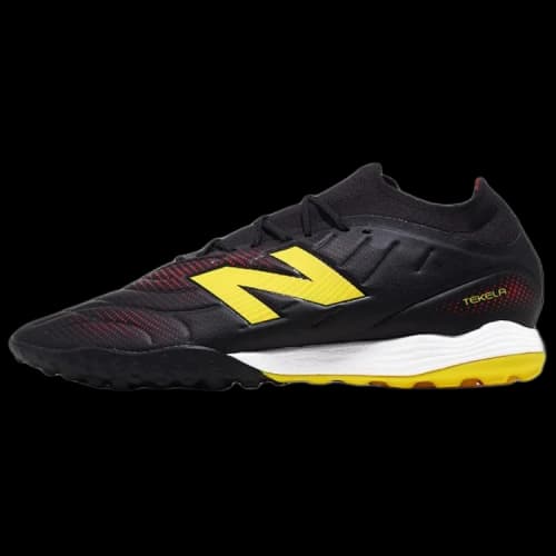 New Balance Tekela V5 TF Turf Soccer Shoes Men's Black Yellow