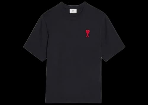 Ami Paris Tonal Ami De Coeur S/S T-shirt Black
