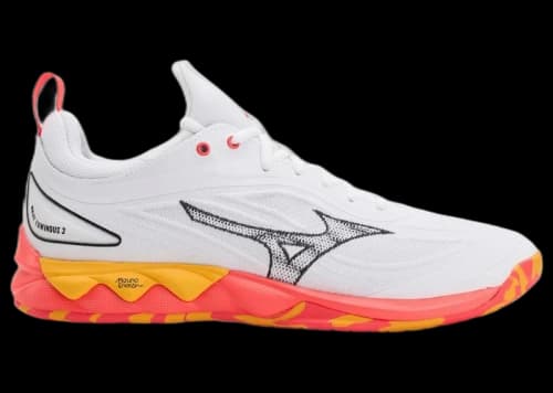 Mizuno Wave Luminous 3 White Fiery Coral 2 Citrus