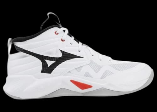 Mizuno Wave Momentum Pro Mid White Black Fiery Red